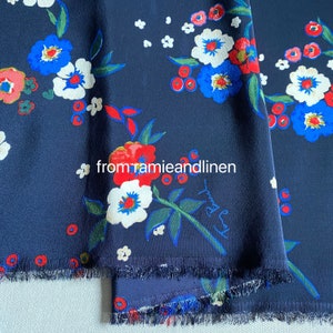 Silk fabric, little flowers clusters print, silk crepe de chine fabric, about 19M/M, half yard by 46&quot; wide