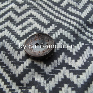 Silk fabric, vintage zigzag print crepe de chine silk fabric, pure silk fabric, dress fabric, half yard by 45" wide image 4