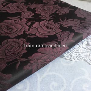 silk fabric, 28m/m heavy silk damask fabric, 100% silk brocade rose fabric, half yard by 58" wide