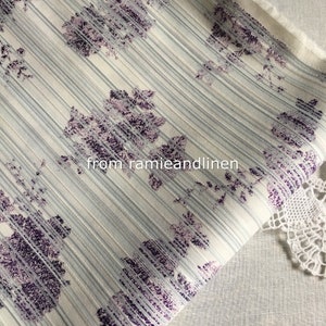 Japanese cotton fabric, mottled print floral stripes jacquard cotton fabric, half yard by 44&quot; wide
