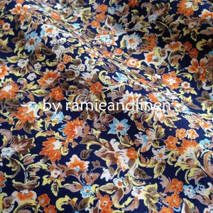 Tela de algodón japonesa, tela fina de algodón con estampado floral campestre, media yarda por 44&quot; de ancho
