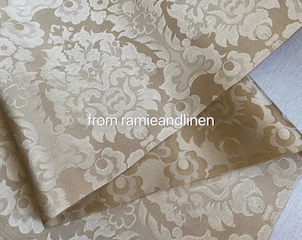 silk fabric,100% silk Victorian damask brocade fabric, sold by half yard, 18" by 44" wide
