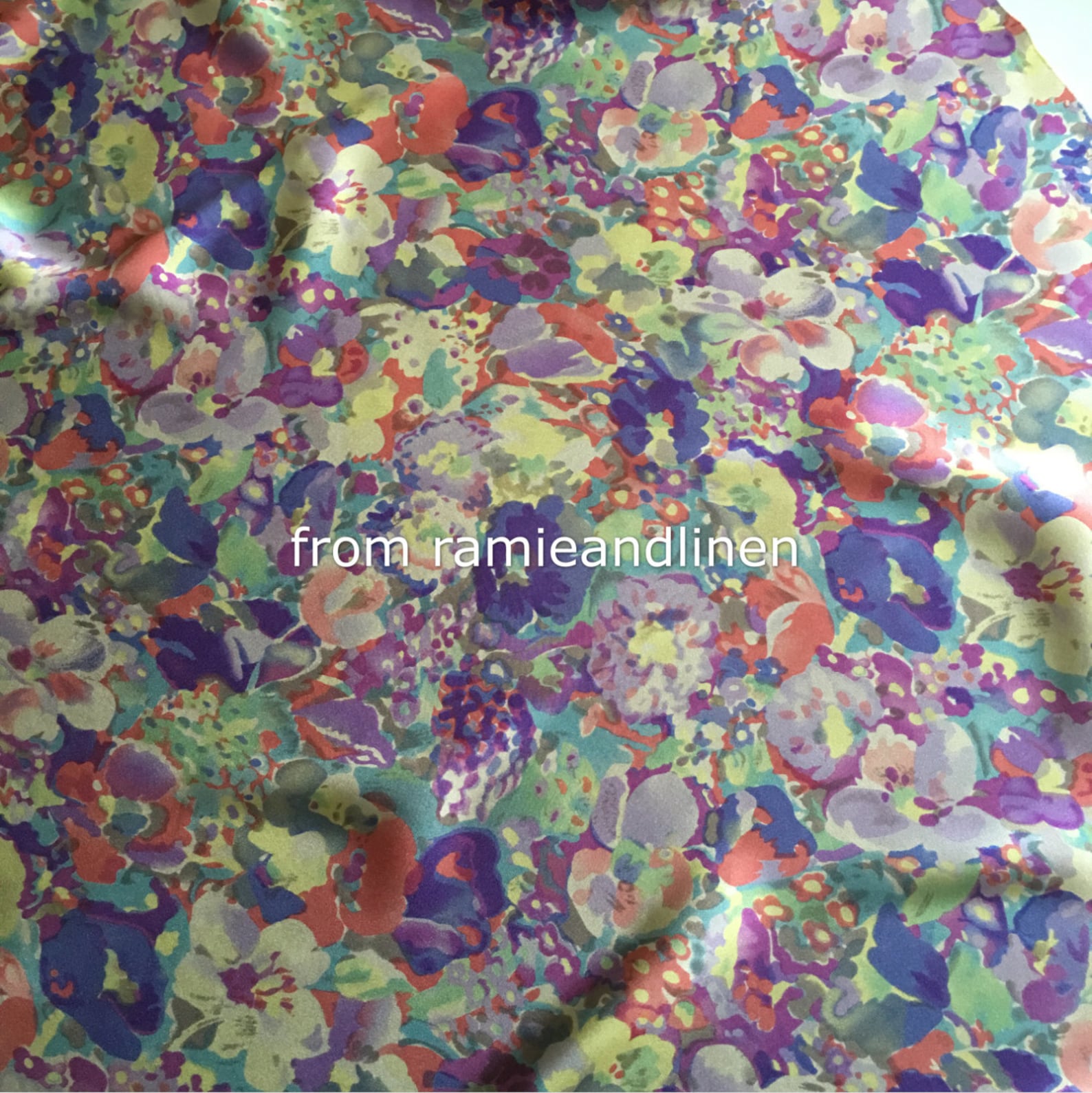 Silk fabric abstract ink painting print silk satin pure Etsy