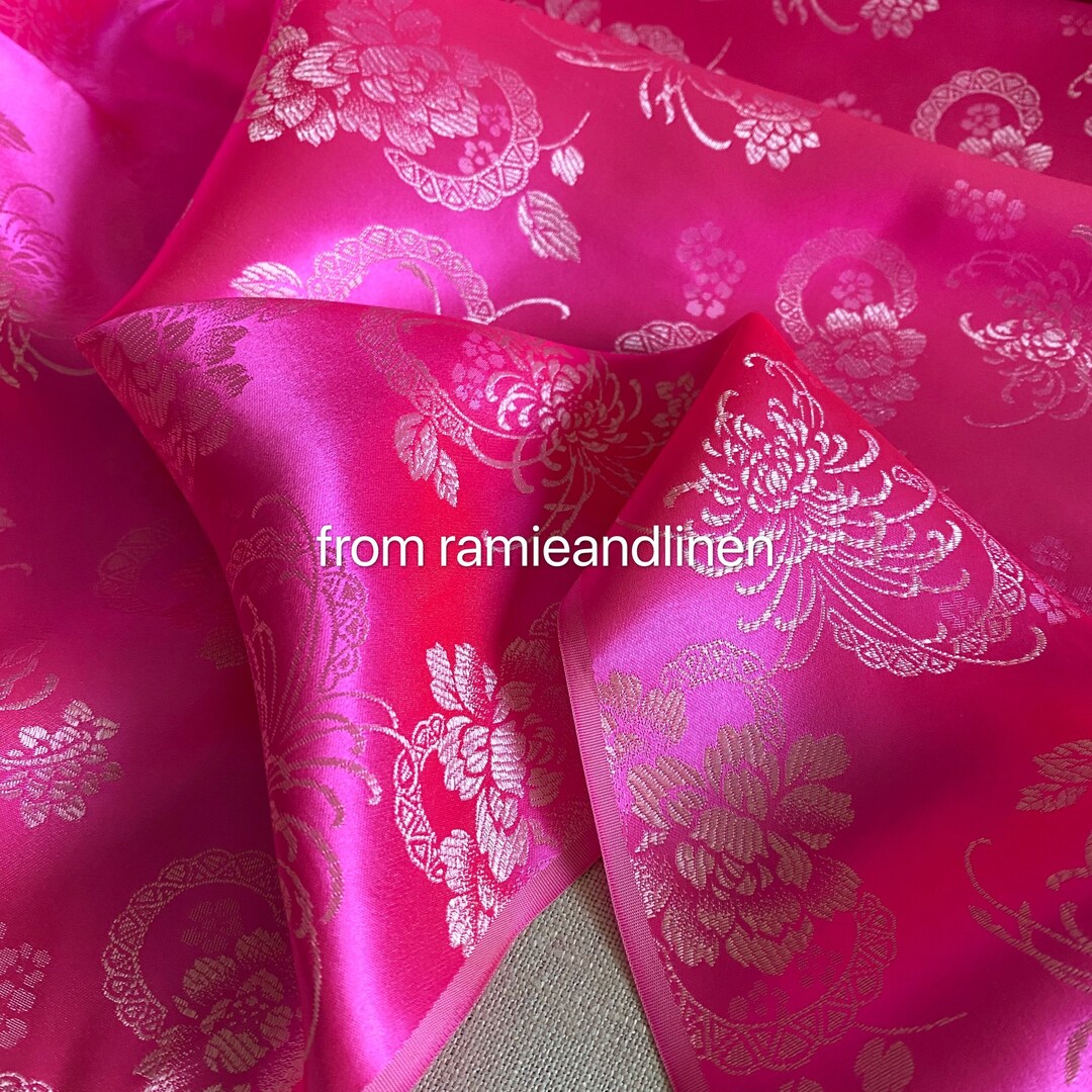 Silk Fabric, Chinese Traditional Brocade Silk Rayon Blend Yarn Dyed