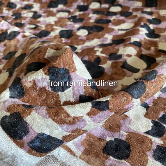 Silk Fabric, Heavy Silk Cotton Blend Jacquard Fabric, Suiting