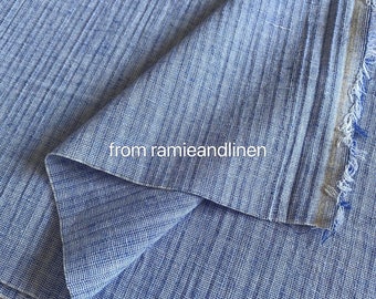 cotton blend fabric, soft yarn dyed blue cotton blend gauze fabric, 23" by 56" wide, remnant, last piece