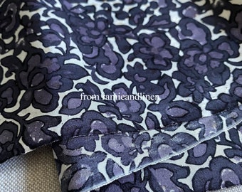 silk fabric,  vintage engraving style floral print, jacquard/brocade weaved, silk fabric, half yard by 46" wide