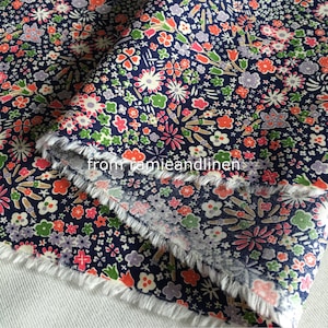 LIBERTY cotton fabric,  Tana Lawn, mini floral print fine silky cotton fabric, half yard by 54&quot; wide