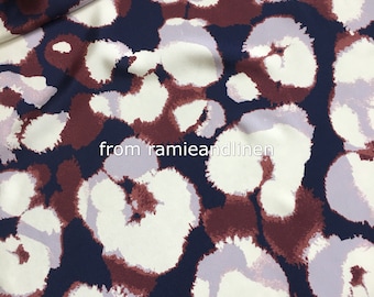 Silk fabric, floral pattern print silk crepe de chine mulberry silk fabric, half yard by 56" wide
