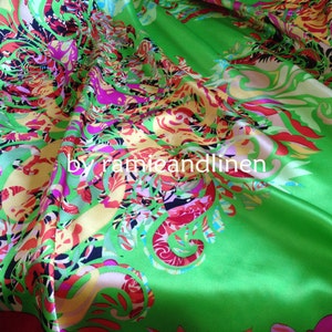 silk fabric, silk satin, pure mulberry Silk Charmeuse Fabric, scarf fabric, sold by panel, 43 by 43 image 2