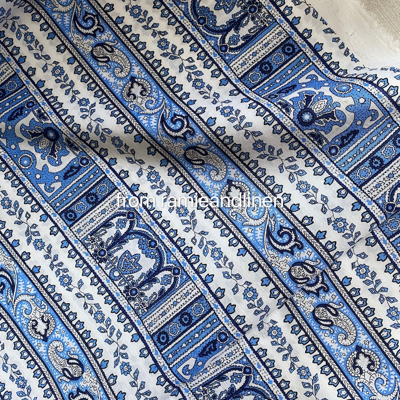 Imported French Fabric Classical Pattern Print Fine Cotton Etsy