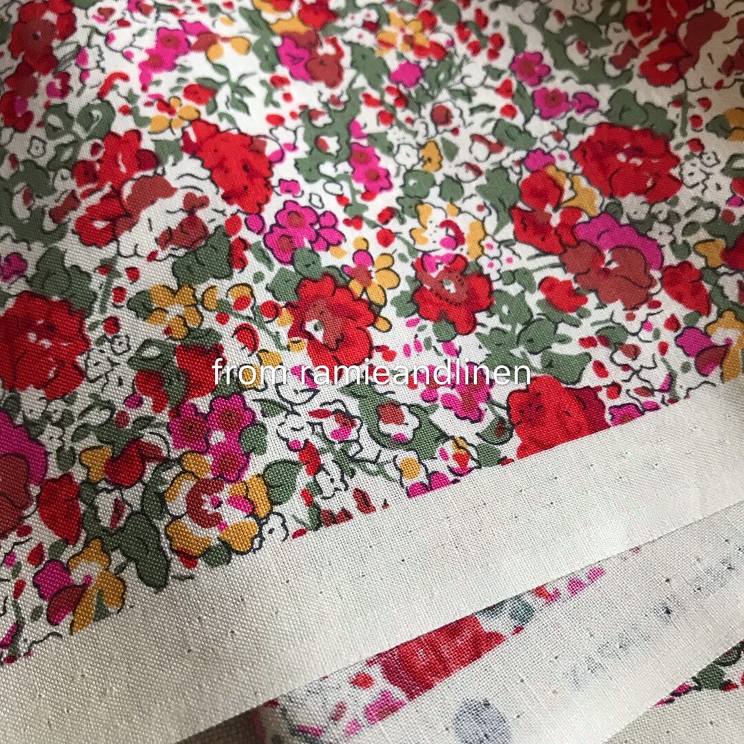 LIBERTY Cotton Fabric, Mini Floral Print Fine Cotton Fabric, Half Yard ...