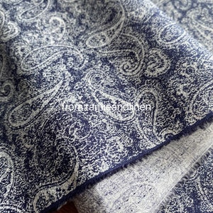 Tessuto di cotone giapponese, stampa paisley screziata, tessuto di cotone pregiato, mezzo metro di larghezza per 114 cm di larghezza