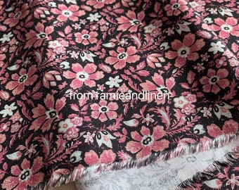 Viskose-Stoff, Blumendruck im Vintage-Stil, sehr weich und gut drapierend, 120 cm breit
