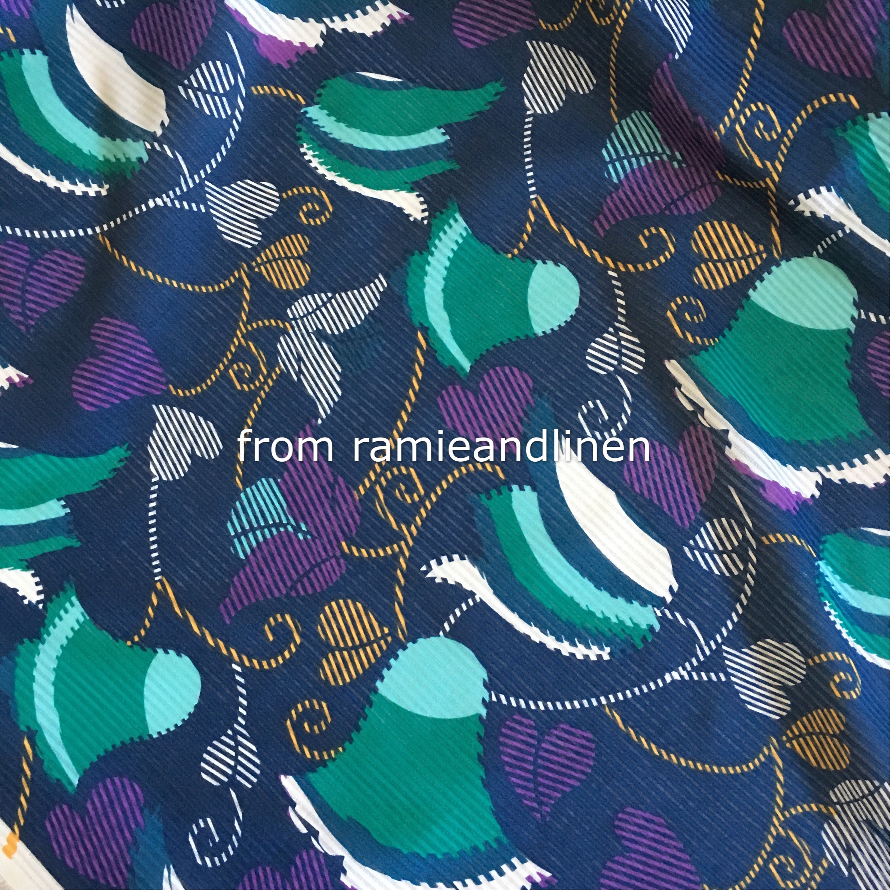 Japanese Cotton Fabric Floral Print Stripes Jacquard Weaved Etsy