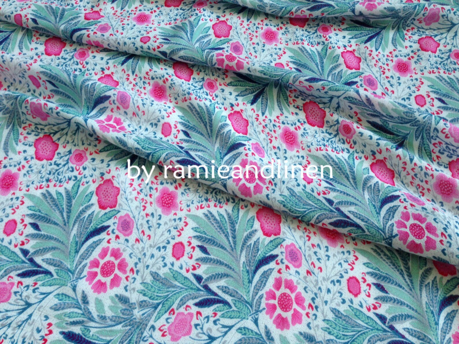 Rayon Fabric Floral Print Cotton Rayon Gauze Fabric Half Etsy