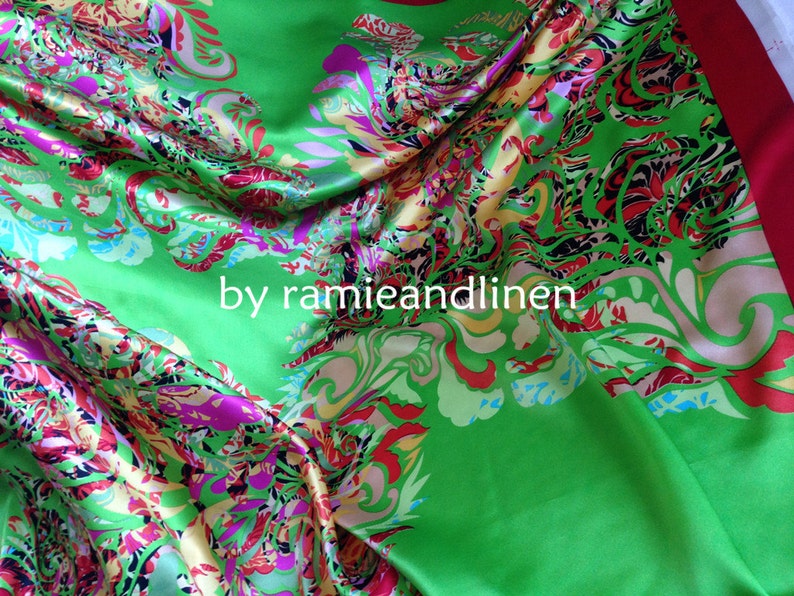 silk fabric, silk satin, pure mulberry Silk Charmeuse Fabric, scarf fabric, sold by panel, 43 by 43 image 4