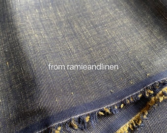 silk fabric, yarn dyed silk linen blend fabric, half yard by 43" wide