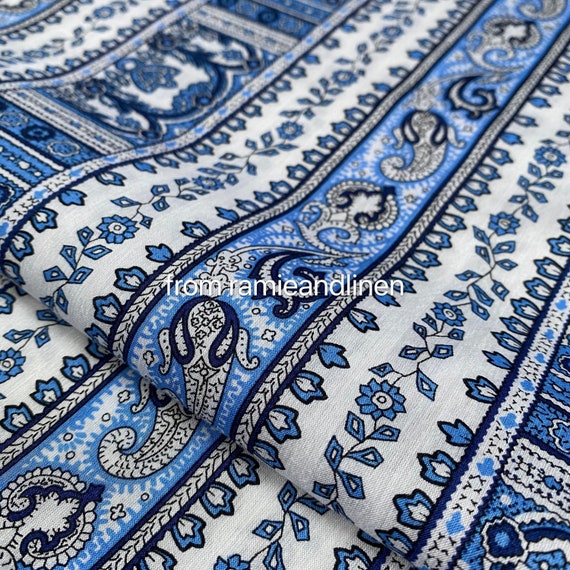 Imported French fabric classical pattern print fine cotton Etsy