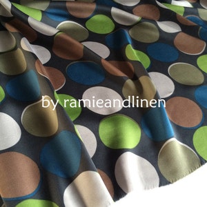 Seidenstoff, doppelte Georgette-Seide, bunte Tupfen, Kleiderstoff, 130 cm breit