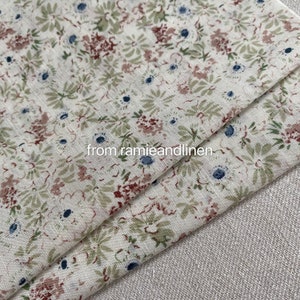 Dream, cotton fabric, floral print slub texture cotton fabric, half yard by 44" wide