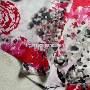 silk fabric, Chinese ink painting silk cotton blend Silk cotton satin fabric, half yard by 44 wide image 6