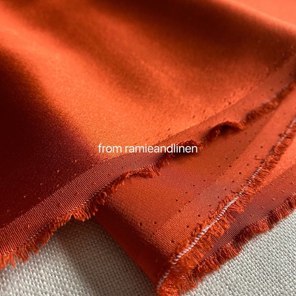 tissu en soie, couleur unie, 31-32 momme tissu en satin de crêpe de soie très épais, un demi-mètre sur 54 po. de large