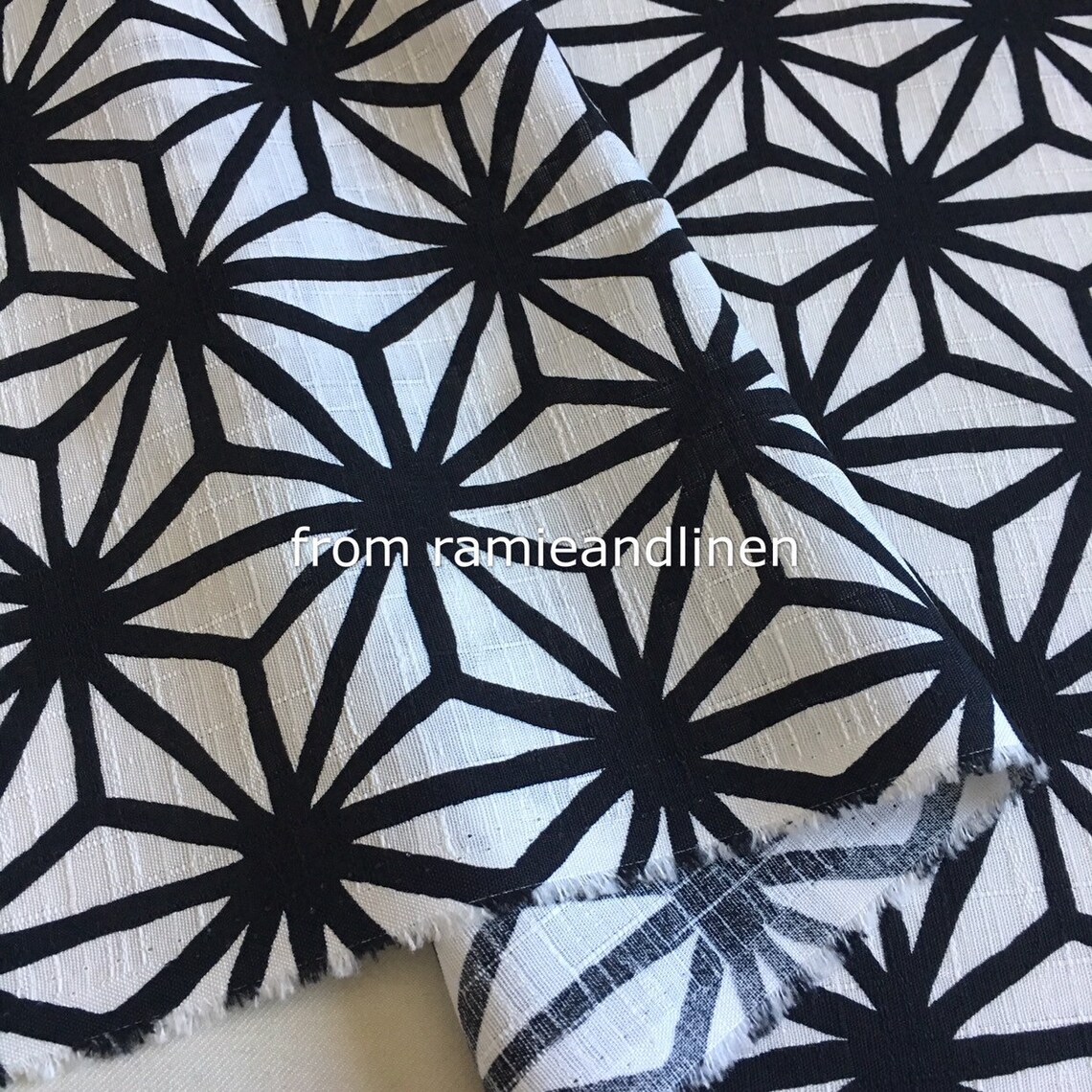 Japanese Cotton Fabric, Tortoise Shell Pattern Print Slub Cotton Fabric ...