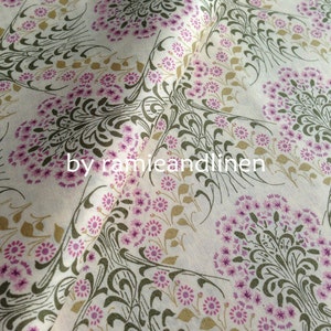 LIBERTY cotton fabric, Little Mari D Tana Lawn, floral print fine silky cotton fabric, Fat Quarter, 18&quot; by 26&quot;