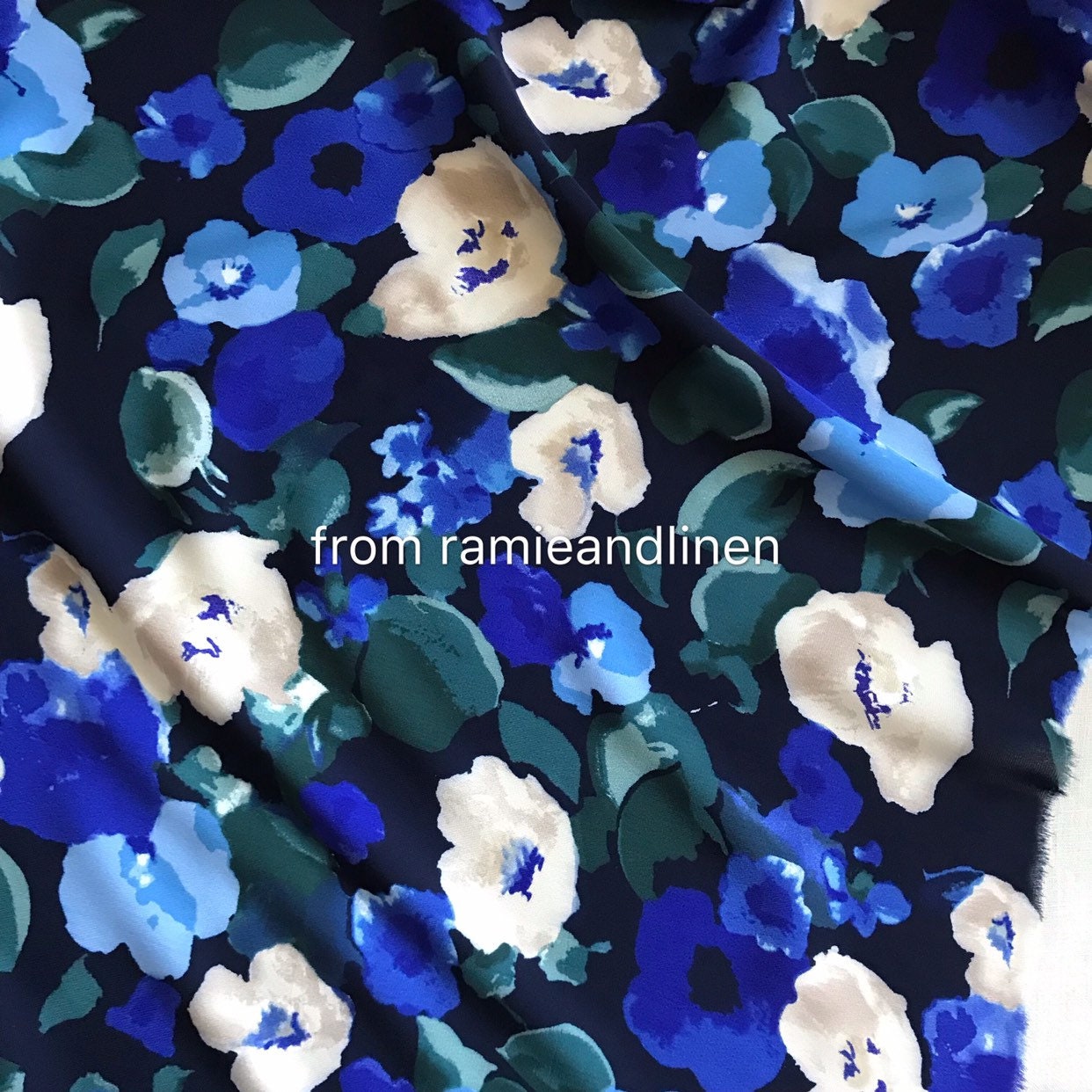 Lyocell Fabric Floral Print Lyocell Fabric Half Yard by Etsy Ireland