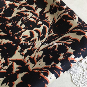 silk fabric, brush printing floral pattern print silk twill fabric, half yard by 45&quot; wide