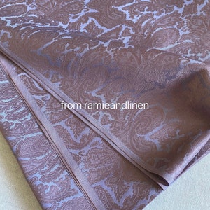 silk fabric, retro Paisley silk cotton blend brocade damask silk fabric, dress fabric, half yard by 45&quot; wide
