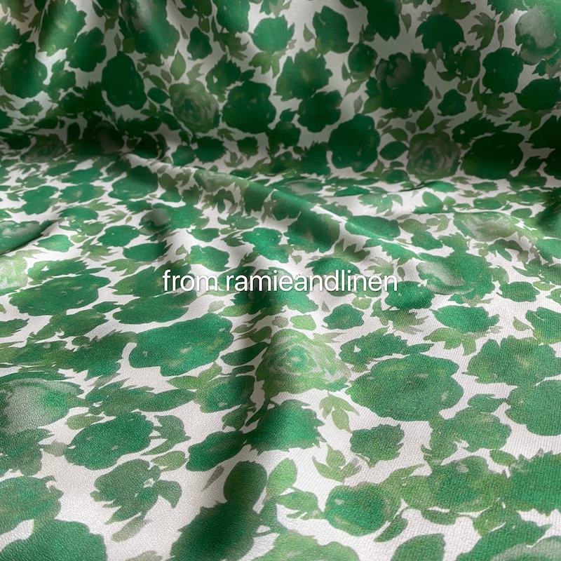 Greem Rose Print Green Silk Roses - Etsy