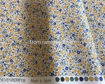 Japanese cotton fabric, chic mini floral print fine cotton fabric, half yard by 44" wide