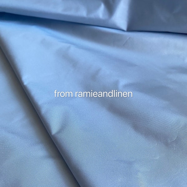 silk fabric, light blue pure silk taffeta fabric, half yard by 44" wide