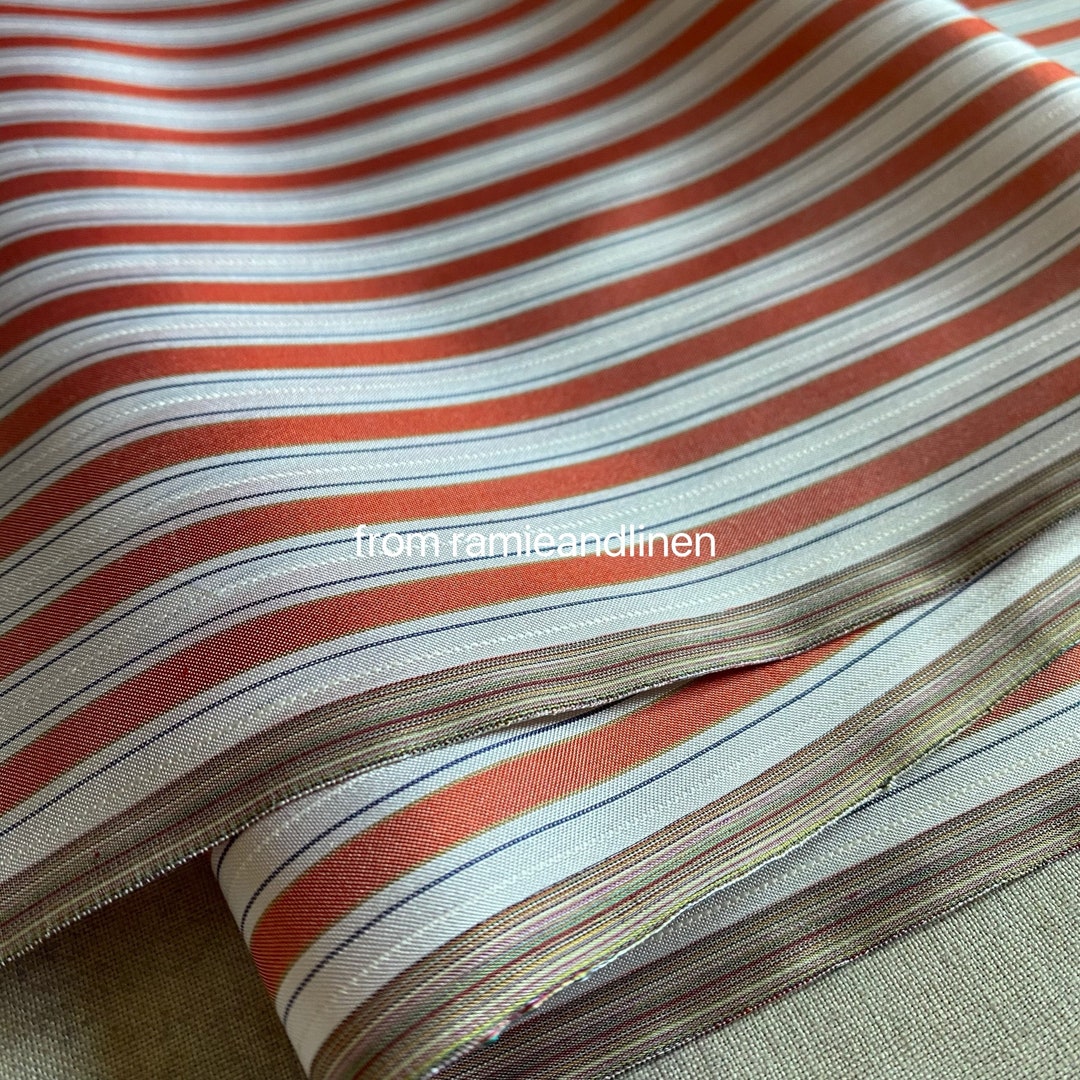 Iridescent Orange Spun Silk Fabric