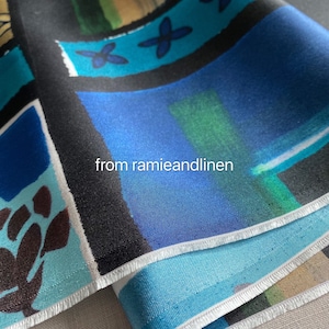 silk fabric, abstract floral in frames print silk twill fabric, half yard by 54&quot; wide