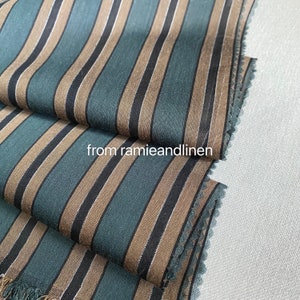 silk fabric, yarn dyed stripes waved silk cotton blend fabric, half yard by 44" wide