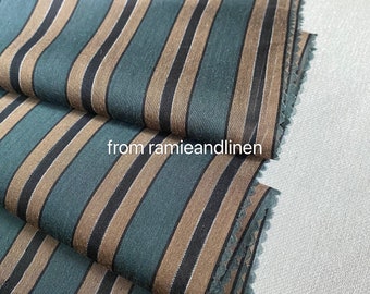 silk fabric, yarn dyed stripes waved silk cotton blend fabric, half yard by 44" wide