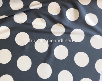 Tissu en soie, imprimé gros pois, soie, mélange de coton et soie élastique, un demi-mètre sur 49" de large