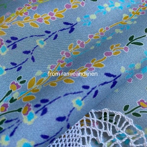 Silk fabric, colorful little spring branches print, silk cotton blend fabric, soft and smooth, half yard by 53" wide image 7