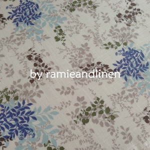 Tela de algodón japonesa con estampado de hojas, 1/2 yarda y 112 cm de ancho.