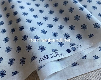 Japanese cotton fabric, chic little flower print on white cotton fabric, half yard by 43" wide