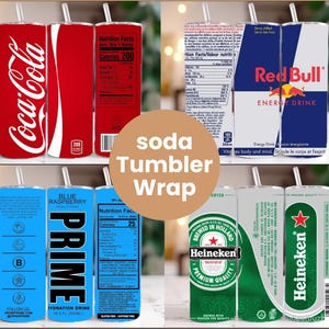 Liquor & Soda 10 Design Bundle Tumbler Wrap Print Shop Starter Pack, 20oz Sublimation Skinny Tumbler 9.3x8.2 inch PNG Beverage Beer drinks