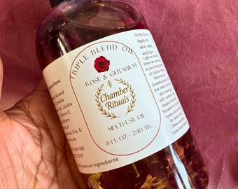 Triple Blend Body Oil – Rose & Geranium