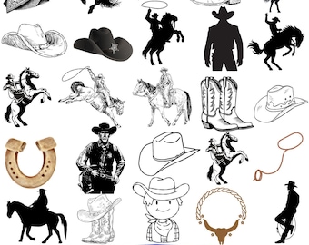 Rodeo Cowboy SVG Bundle: Cricut Cut Files (Digital Download)