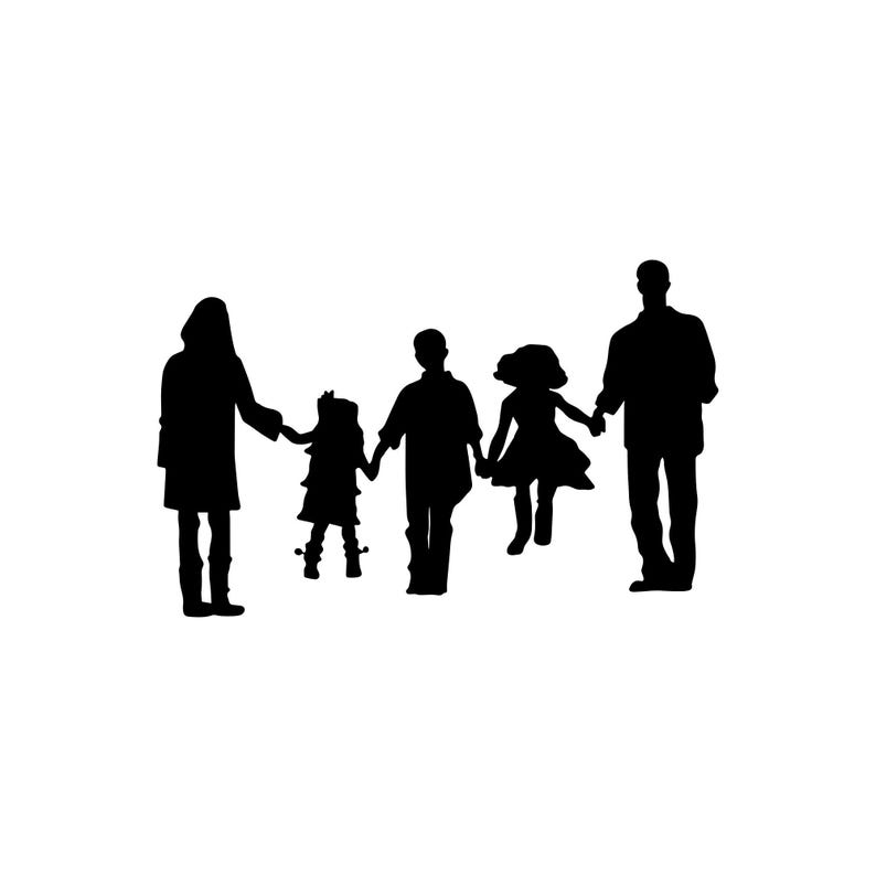 Family Tbitsp Family Silhouette SVG Bundle, Clipart (digital Download) - Etsy