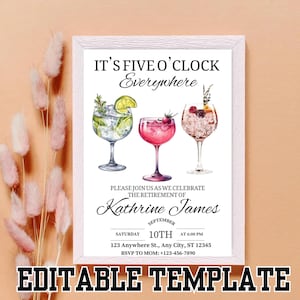 Retirement Invitation, Retirement Party Invitation, Retirement Invitation Instant Download, Retirement Woman Invite, Invitation Templates