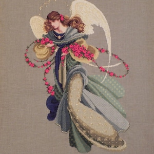 Angelica Cross Stitch Picture - Completed & Handmade