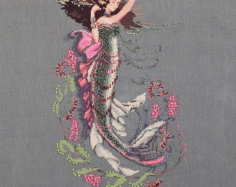 South Seas Mermaid Cross Stitch Picture - Completed & Handmade